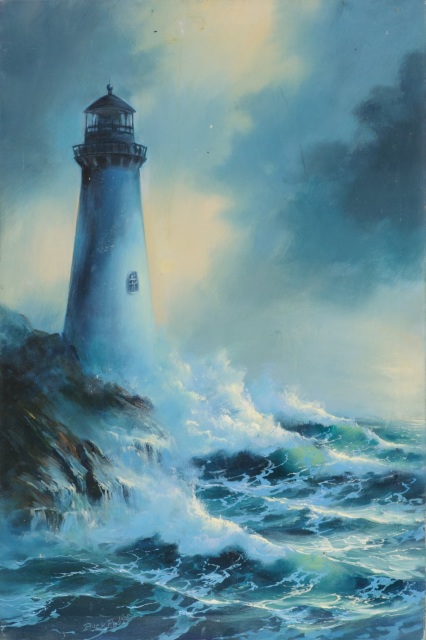 Lighthouse - 24" x 36" Oil on Canvas